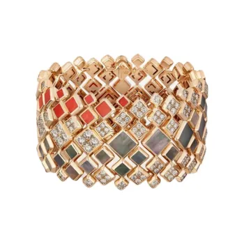 CARTIER Diamond Bracelets Unisex Gold