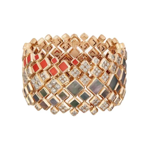CARTIER Diamond Bracelets Unisex Gold