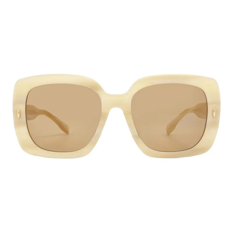 TORY BURCH Plastic Square Sunglasses Women's Brown-1