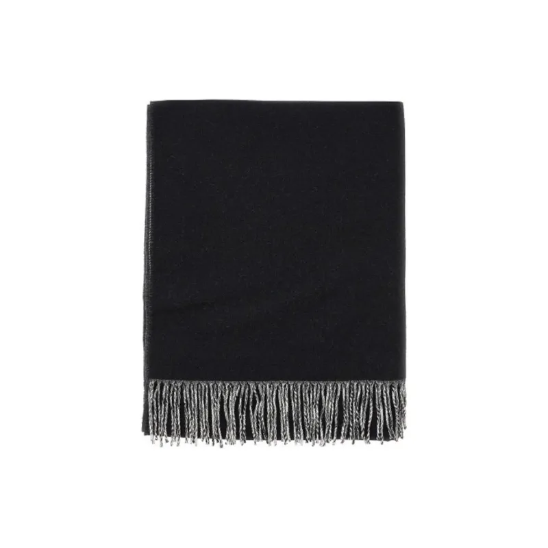 Valentino Cashmere Knit Scarves Unisex Black-1