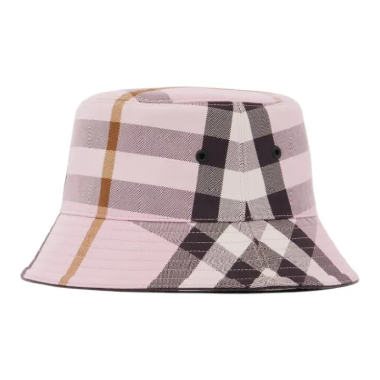 Burberry Cotton Bucket Hats Unisex Pink-2