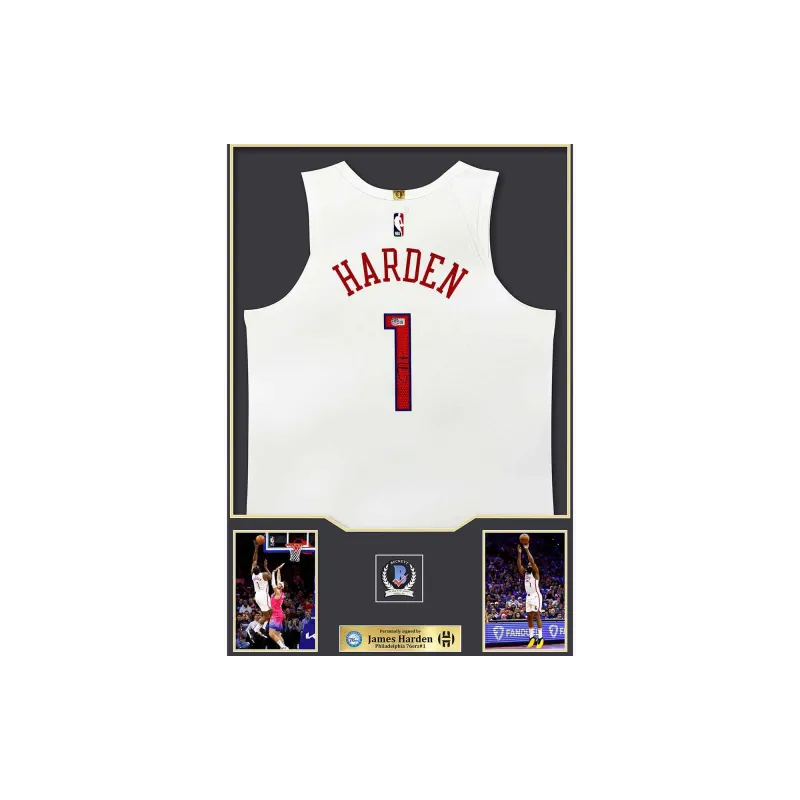Huayitaojin Clippers White AU Player Edition Jersey BAS Certified Framed 110x78cm Home Decoration Treasured Collection-1
