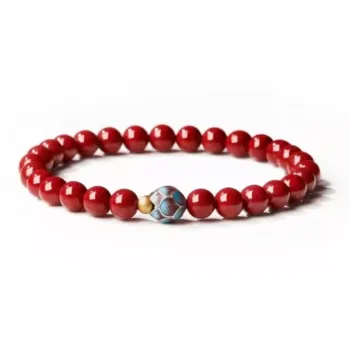 Atsuyama Reconstructed Cinnabar Bracelets Unisex