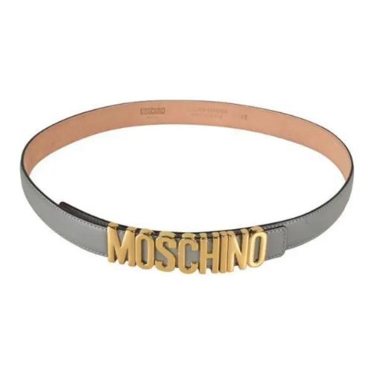 MOSCHINO Logo Plaque Buckle Belt-1