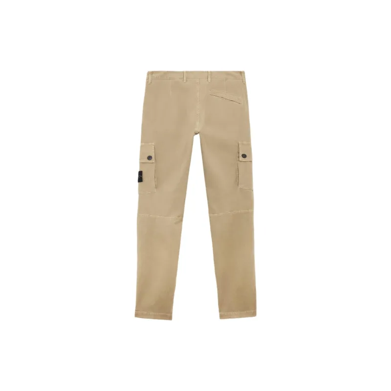 STONE ISLAND Logo Patch Tapered Leg Pants-1