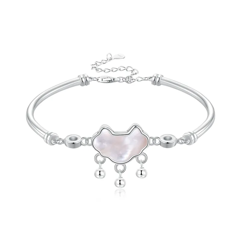 LAOYINFANG 999 Fine Silver Pure Silver Bracelets Women's-0