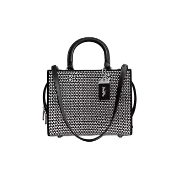 COACH Rogue Suede Tote Bag, Shopping Bag, Crossbody Bag, One Shoulder Handbag Medium Size Women's Black