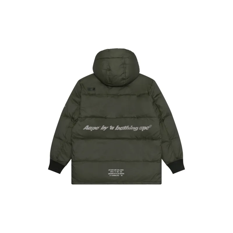 Aape Logo print Quilted Down Jacket-3