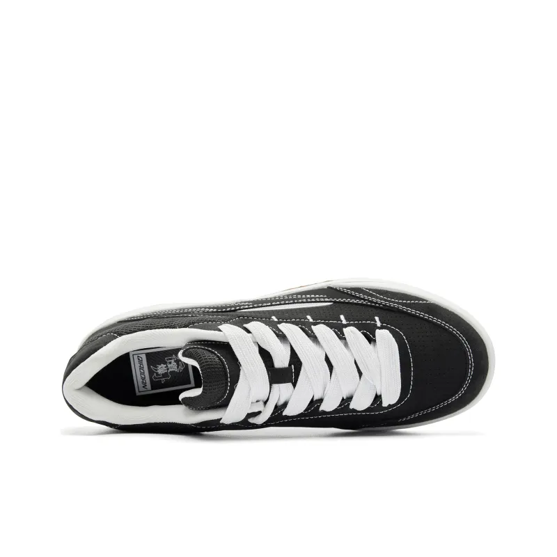 QIAODAN Sunrise Skateboard Shoes Men Low Top Black/Jordan White-3