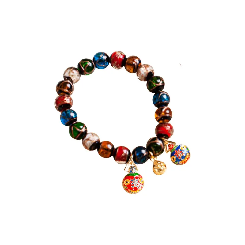 AQI Colored Glaze Jade Bracelets Unisex-0