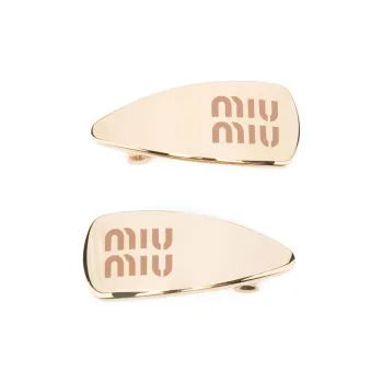 MIU MIU Metal Hair Clips Women's Gold