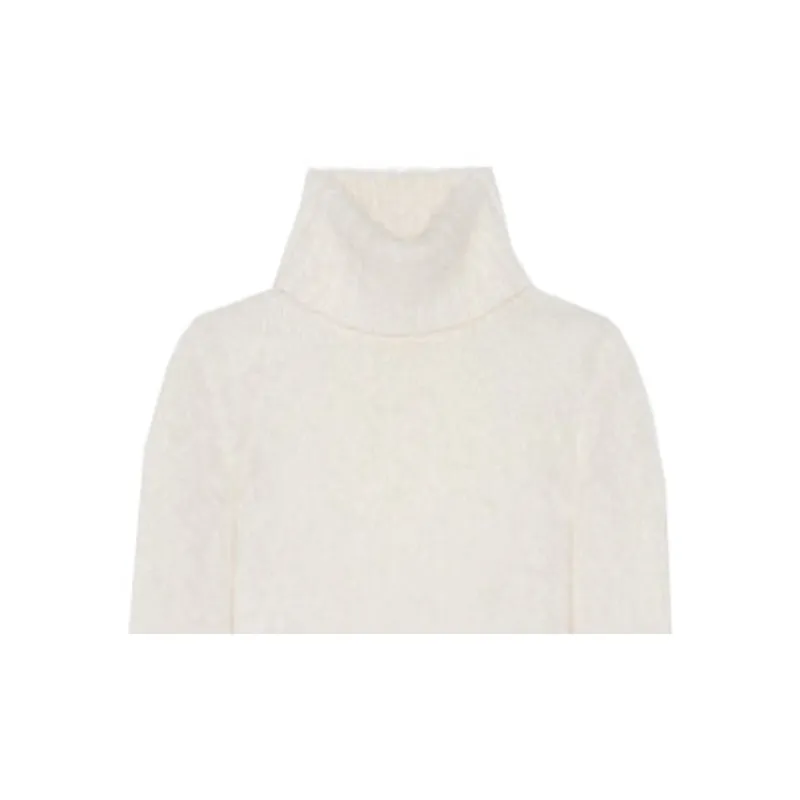 SAINT LAURENT Turtleneck Long Sleeved Cropped Jumper-5