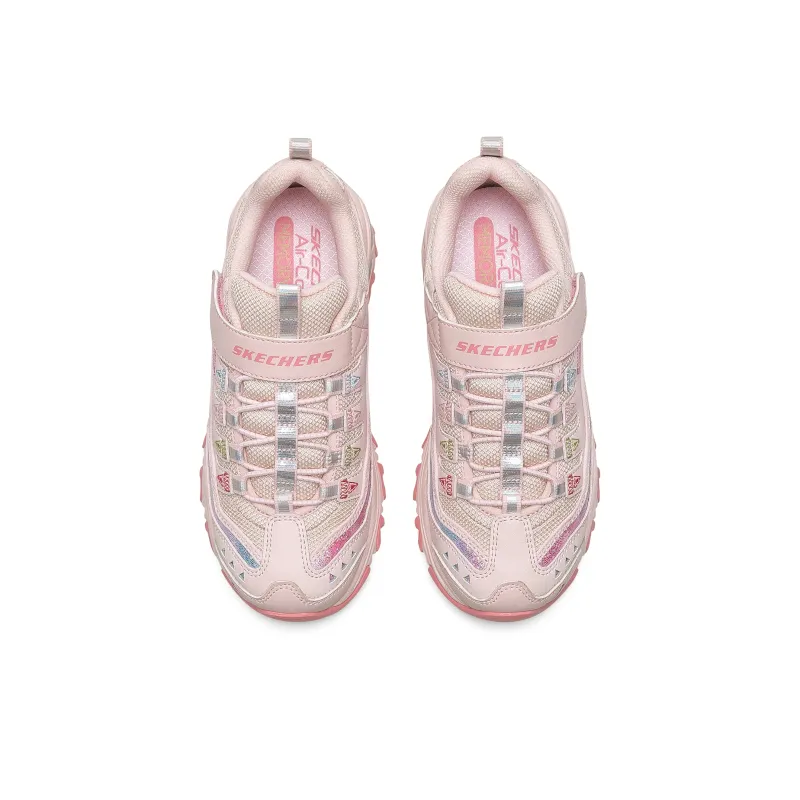Skechers Anti Slip Wear Resistant Low Top Kids Lifestyle Shoes Pink Teenagers-3
