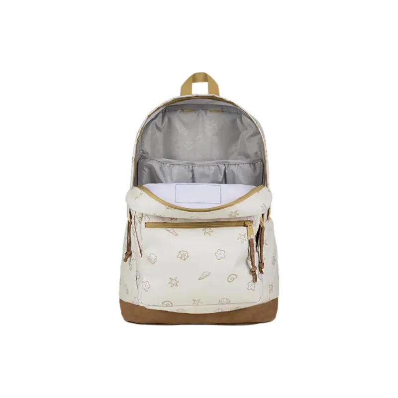 JanSport Fabric Backpack Unisex Beige-4