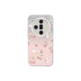 Silver-Floral Rabbit L Pink