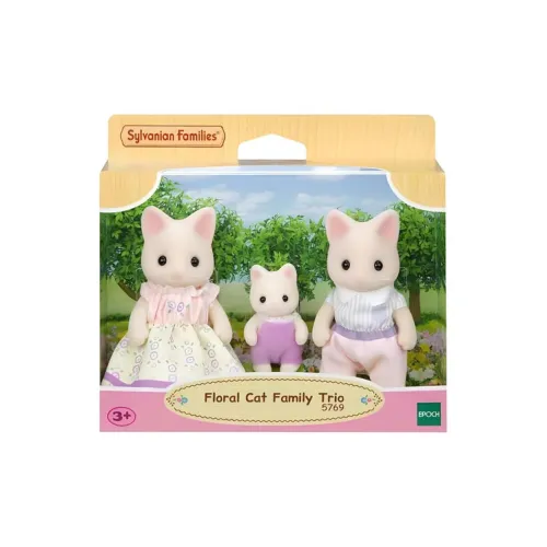 Sylvanian Families Flower Cat Family Dolls Plush Doll Small Size Tall