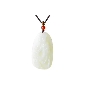 FENGFEIHUANG Necklaces White Jade/Pale Greenish White Jade Men's
