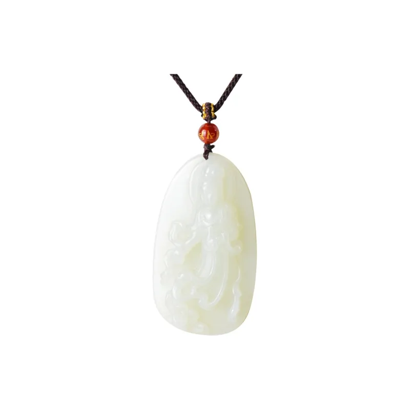 FENGFEIHUANG Necklaces White Jade/Pale Greenish White Jade Men's-0