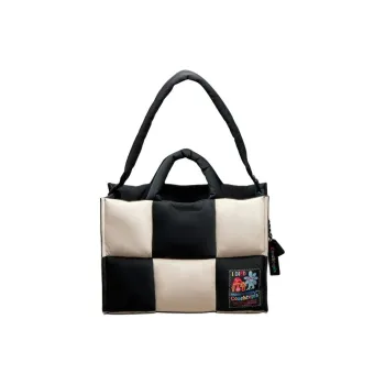 Coachtopia Fabric Shoulder Bag, Crossbody Bag, Handbag Tubas Unisex Black & White