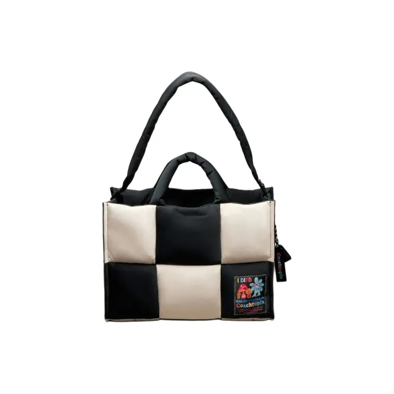 Coachtopia Fabric Shoulder Bag, Crossbody Bag, Handbag Tubas Unisex Black & White-0