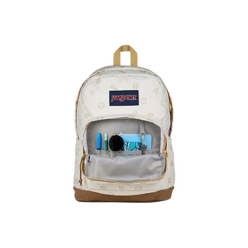 JanSport Fabric Backpack Unisex Beige-6