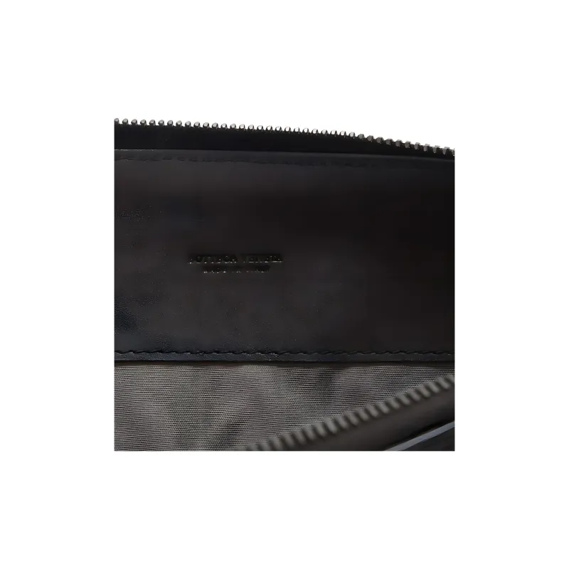 Bottega Veneta Cow Leather Clutch Men's Dark Coffee-3