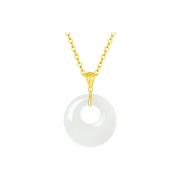 ALLOVE Hetian Jade Necklaces White Jade/Pale Greenish White Jade Women's