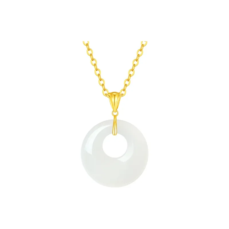 ALLOVE Hetian Jade Necklaces White Jade/Pale Greenish White Jade Women's-0