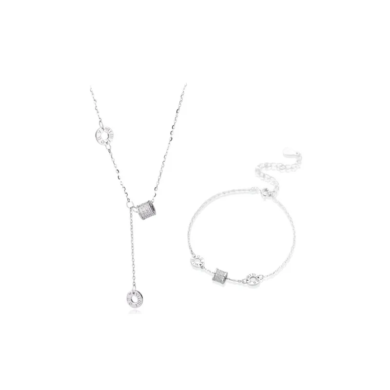 COPI Sterling Silver Zircon Bracelets Unisex-5