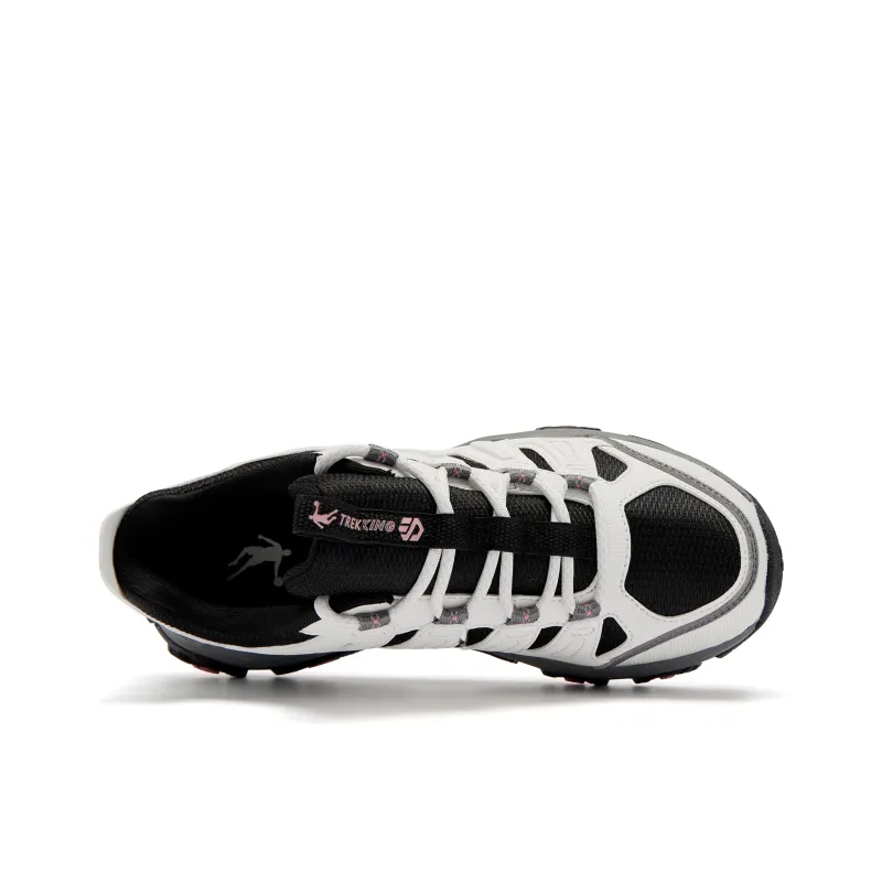 QIAODAN Running Shoes Women's Low Top Birch White/Black-4