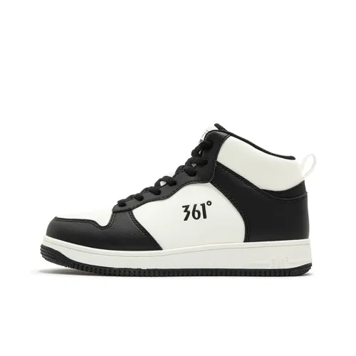 361° Air Force One Warm Anti Slip And Wear Resistant High Top Skateboard Shoes Women's Black White