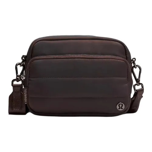 Lululemon Everywhere Nylon Shoulder Bag Crossbody Bag Regular Unisex Coffee Brown