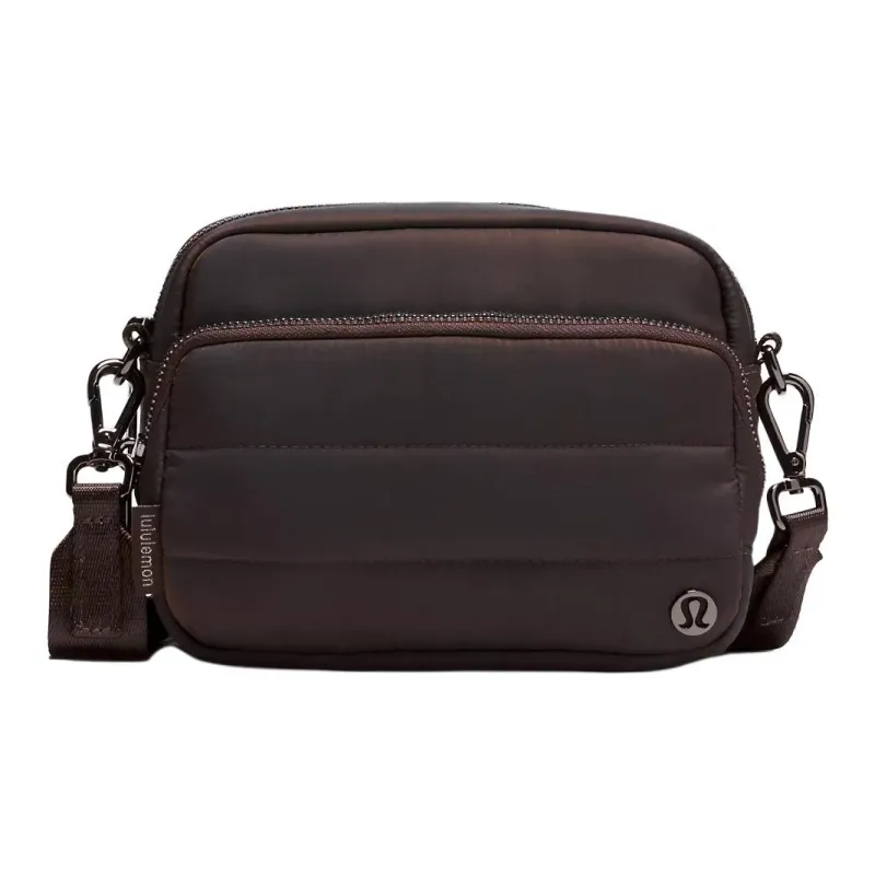 Lululemon Everywhere Nylon Shoulder Bag Crossbody Bag Regular Unisex Coffee Brown-0