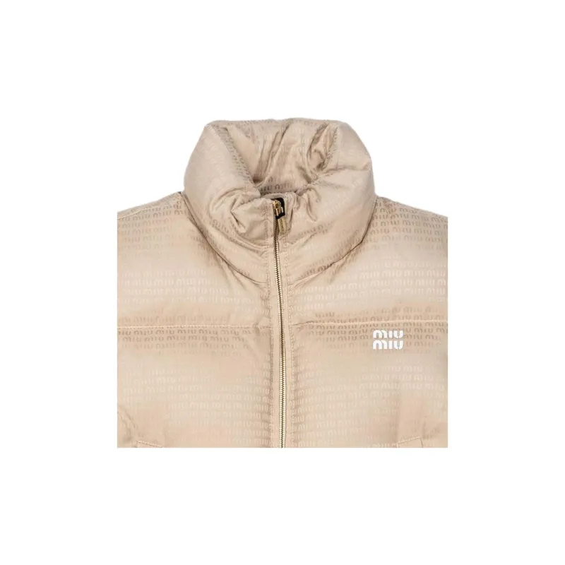 MIU MIU Goose Down Vest 'Desert Beige'-2