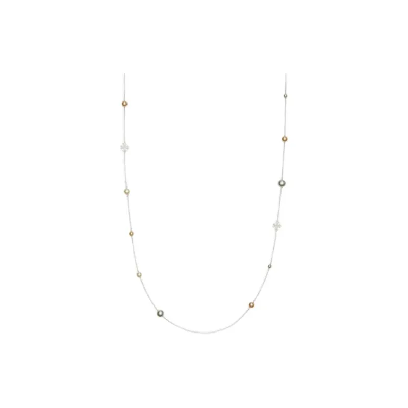 TORY BURCH Kira Pearl Delicate Long Necklace-0