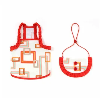UFBemo Pet Costume, Cooling Camisole+Lace Trim Saliva Towel Set