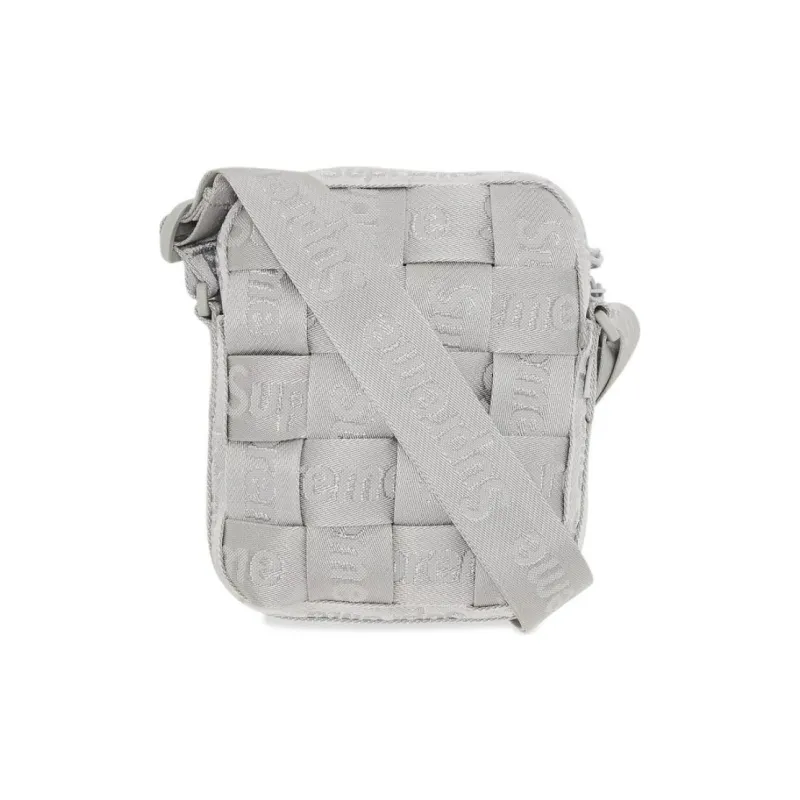 Supreme Jacquard Shoulder Bag, Crossbody Bag Regular Unisex Silver-2