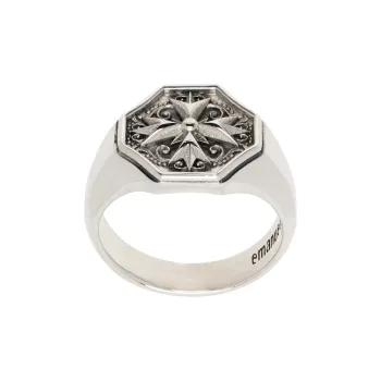 EMANUELE BICOCCHI Logo crest Signet Ring