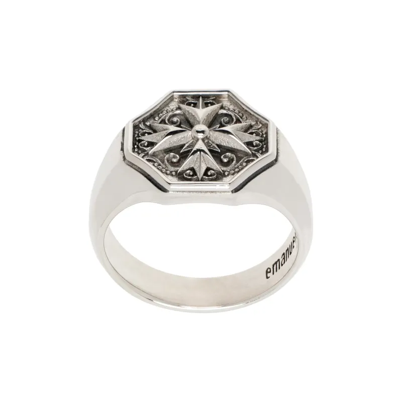 EMANUELE BICOCCHI Logo crest Signet Ring-0