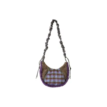 The HOUSE Yimazato Plush Woolen Crescent Bag, Shoulder Bag Women's Purple