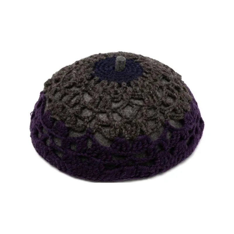 PRADA Wool Crochet Beret-1
