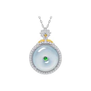 YUANYUXIANG Ice Type Blue Water Jadeite Necklace Women's