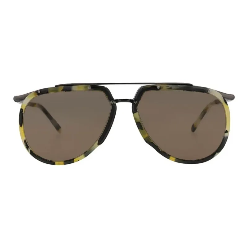 BRIONI Metal Acetate Aviator Sunglasses Men's Black-1