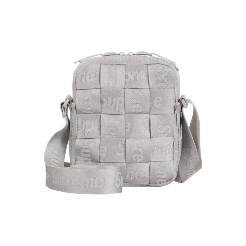 Supreme Jacquard Shoulder Bag, Crossbody Bag Regular Unisex Silver-1