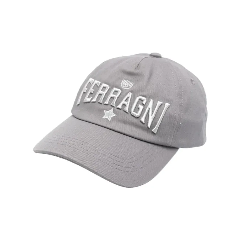 CHIARA FERRAGNI Logo embroidered Cotton Baseball Cap-1