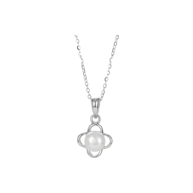 Yiru S925 Silver Freshwater Pearl Necklaces Women's-0