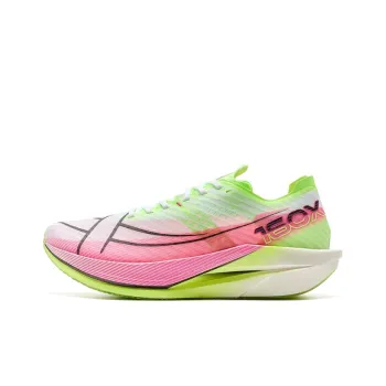 XTEP 160X 6.0 Abrasion Resistant Rebound Low Top Carbon Plate Running Shoes Men's White Green Pink