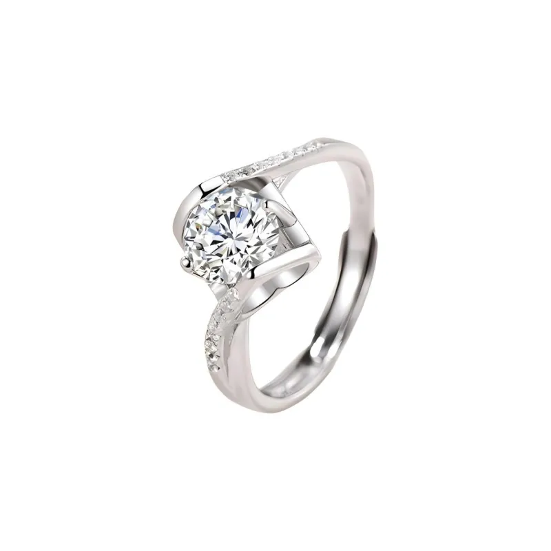 JINLIUFUJIXIANG S925 Silver Rings Women's-1