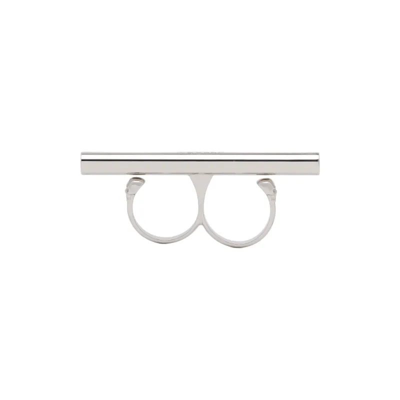 Alexander McQueen Cross Bar Double Ring-0