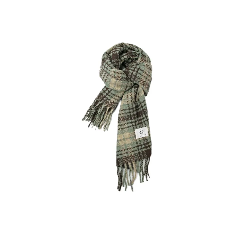 EEEENO Faux Cashmere Knit Scarves Unisex-1